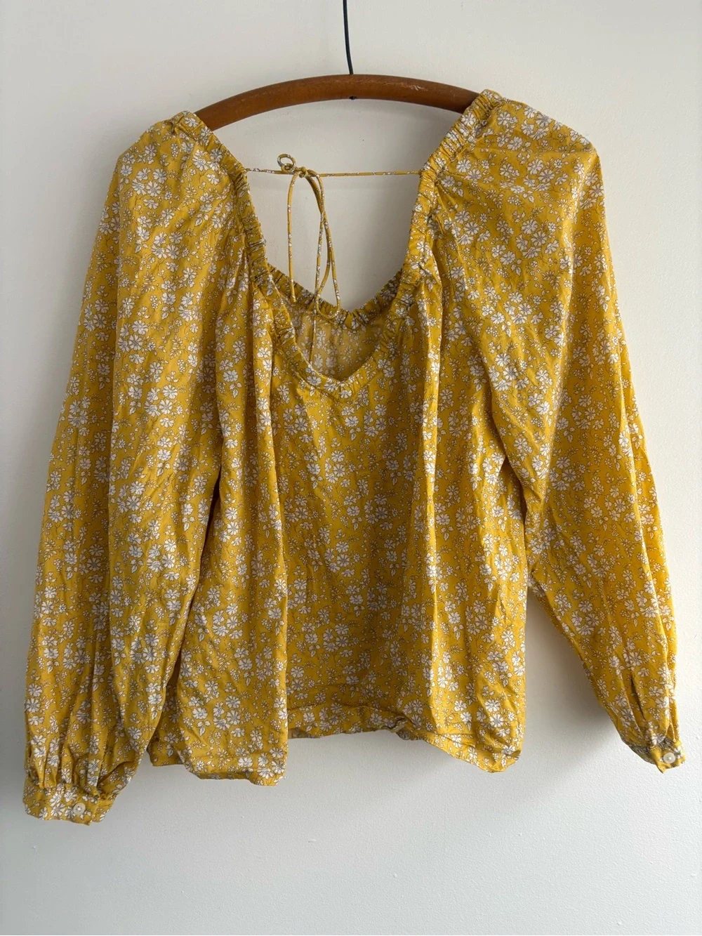 J. Crew Liberty print v-neck blouse, size XL